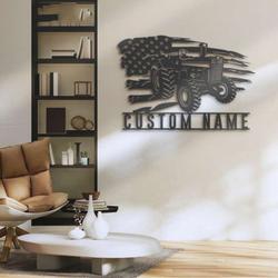 personalized us tractor driver sign farm tractor custom metal signs farmhouse sign farmer trucker gifts 3