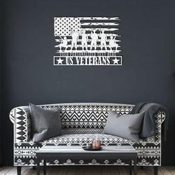 personalized us veterans flag sign army wall art portrait home of the free veteran day patriotic decor gift custom metal sign 2