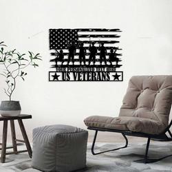 personalized us veterans flag sign soldier military army independence day veteran day patriotic decor custom metal sign 1