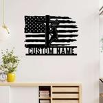 personalized usa flag lineman man cave decor custom metal sign 0