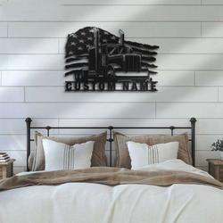 personalized usa flag semi truck driver sign trucker gift truck custom metal sign dad gifts 3