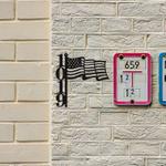 personalized usa flag vertical address sign house number plaque custom metal sign 0