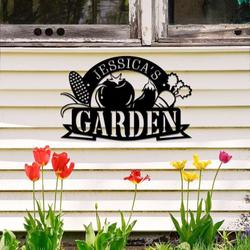 personalized vegetable corn tomato carrot eggplant garden decorative custom metal sign 2