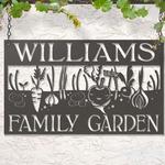 personalized vegetable family garden decorative custom metal sign 0