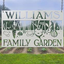 personalized vegetable family garden decorative custom metal sign 1