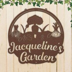 personalized vegetable garden decorative custom metal sign 1
