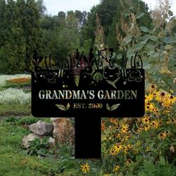 personalized vegetable garden yard stakes decorative custom metal sign housewarming gift 4