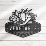 personalized vegetable organic food store lawn yard decorative fresh vegetable farm name garden custom metal sign housewarming gift 0