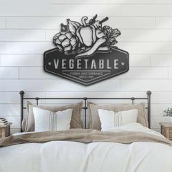 personalized vegetable organic food store lawn yard decorative fresh vegetable farm name garden custom metal sign housewarming gift 2