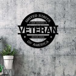 personalized veteran sign our service never ends us army independence day veteran day patriotic decor gift custom metal sign 1