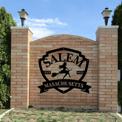 personalized vintage salem massachusetts metal sign the wizarding city signs halloween witch home decor 1