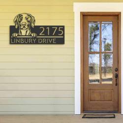 personalized weimaraner dog cute puppy address sign house number plaque custom metal sign 2