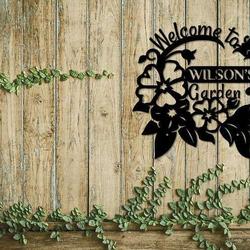personalized welcome to garden decorative custom metal sign 1