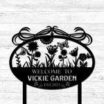personalized welcome to garden flower decorative custom metal sign 0