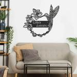personalized welcome to garden humming floral decorative custom metal sign 0