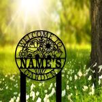 personalized welcome to the garden floral bouquet decorative custom metal sign 0
