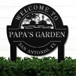 personalized welcome to vegetable garden address sign decorative custom metal sign 0