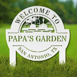 personalized welcome to vegetable garden address sign decorative custom metal sign 1