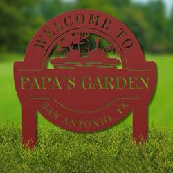 personalized welcome to vegetable garden address sign decorative custom metal sign 2