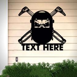 personalized welder blacksmith wall art for home room custom metal sign 2