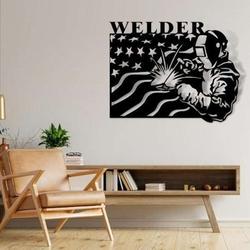 personalized welder blacksmith welding wall art for home office custom metal sign 1