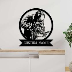 personalized welder construction welding custom metal sign 1
