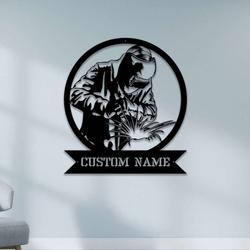 personalized welder construction welding custom metal sign 3