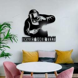 personalized welder ironworker name sign decor ironworker metal wall art custom metal sign 1