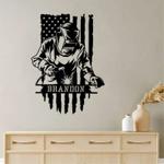 personalized welder ironworker us flag wall art for home decor fathers day birthday gift for him custom metal sign 0
