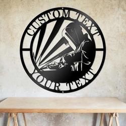 personalized welder metal sign business company name sign home garage wall decor custom metal sign fathers day gift 2