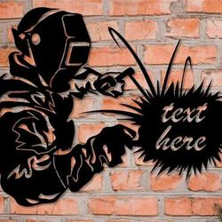 personalized welder welding wall art for home custom metal sign 1