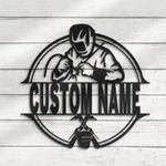 personalized welding metal wall art welder ironworker workshop custom metal sign 0