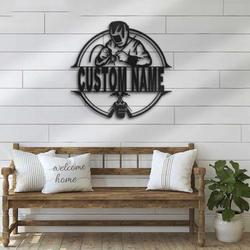 personalized welding metal wall art welder ironworker workshop custom metal sign 1
