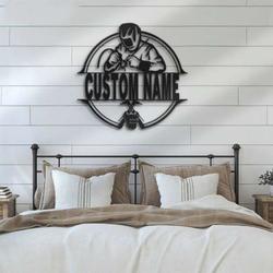 personalized welding metal wall art welder ironworker workshop custom metal sign 2