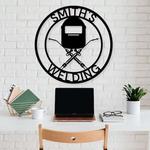 personalized welding welder face shield workshop custom metal sign 0