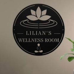 personalized wellness room lotus yoga studio home decor custom metal sign 1