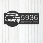 personalized western cowboy address sign house number plaque custom metal sign 0