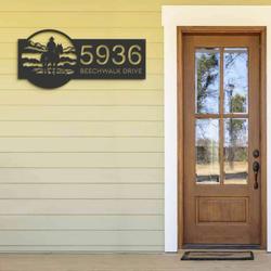 personalized western cowboy wild west horse ranch address sign house number plaque custom metal sign 1