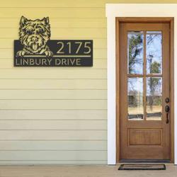 personalized westie dog cute puppy address sign house number plaque custom metal sign 2