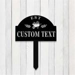 personalized wheelbarrow garden stakes decorative custom metal sign 0