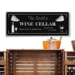 personalized wine cellar metal sign dont keep it bottled up uncork and unwind custom bar sign with name housewarming gift for wine lover 2