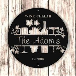 personalized wine cellar metal wall art sign custom bar wall sign for home decor and bar decorations 2