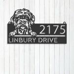 personalized wirehaired pointing griffon dog address sign house number plaque custom metal sign 0