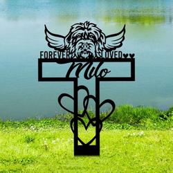 Personalized Wirehaired Pointing Griffon Memorial Sign Yard Stakes Pet Grave Marker Cemetery Decor Custom Metal Sign