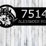 personalized wolf couple address sign house number plaque custom metal sign 0