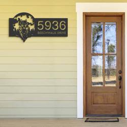 personalized wolf on full moon address sign custom metal signs 1