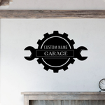 personalized workshop metal wall art custom garage name signs car mechanic repair 0