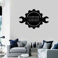 personalized workshop metal wall art custom garage name signs car mechanic repair 3