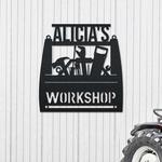 personalized workshop sign repair tools sign mechanic custom metal signs home decor 0