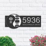 personalized yin yang guitar guitarist player address sign house number plaque custom metal sign 0